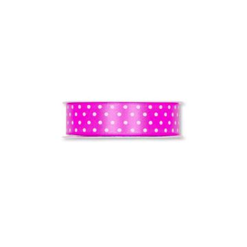 NASTRO FLOCK POIS FUXIA PZ.1