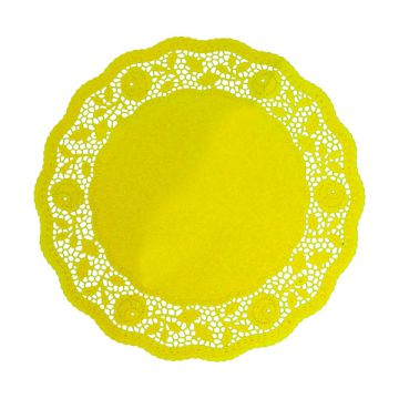 PIZZO IN CARTA GIALLO DIAM.36 PZ.6