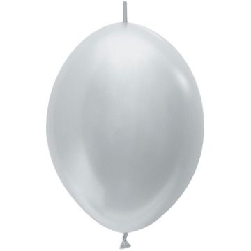 Palloncino Argento (481) Link 12" Pz.25 Colore Satinato Cm.30