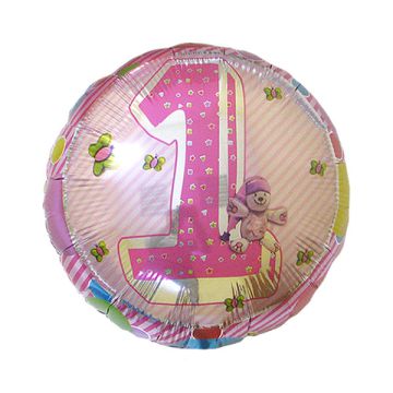 PALLONCINO 1° COMPLEANNO ROSA PZ.1