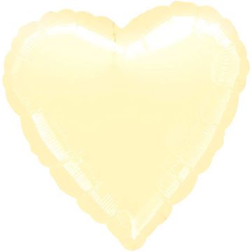 Palloncino Cuore Avorio 18" Pz.5 Mylar Cuore 18" Cm.45