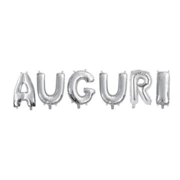 SCRITTA AUGURI ARGENTO