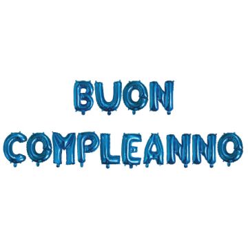 SCRITTA BUON COMPLEANNO BLU