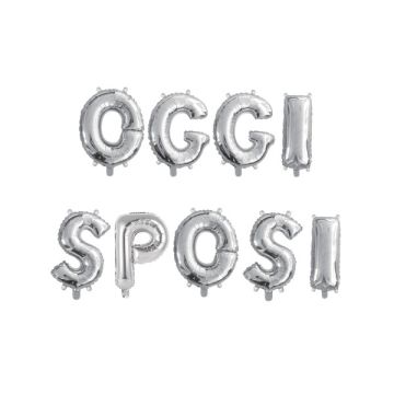 SCRITTA OGGI SPOSI ARGENTO