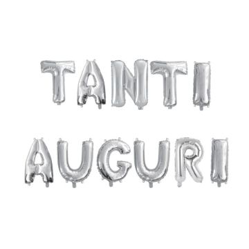 SCRITTA TANTI AUGURI ARGENTO