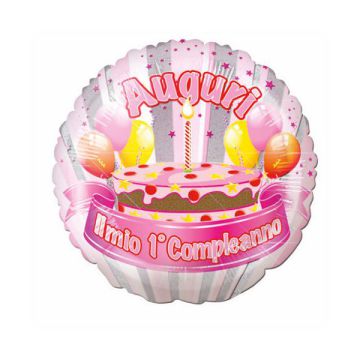 PALLONCINO 1° COMPLEANNO BAMBINA PZ.1