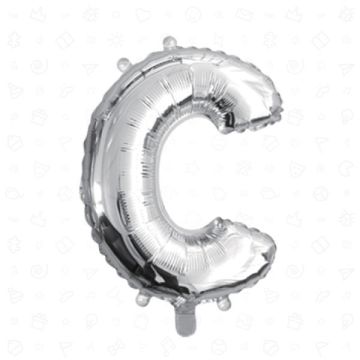 PALLONCINO LETTERA (C) ARGENTO PZ.1