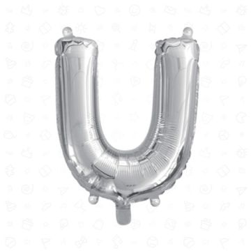 PALLONCINO LETTERA (U) ARGENTO PZ.1