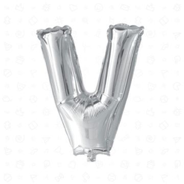 PALLONCINO LETTERA (V) ARGENTO PZ.1