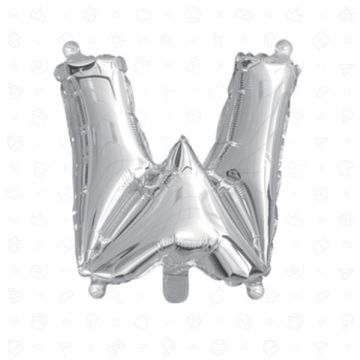 PALLONCINO LETTERA (W) ARGENTO PZ.1