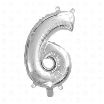 PALLONCINO NUMERO (6) ARGENTO PZ.1