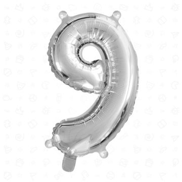PALLONCINO NUMERO (9) ARGENTO PZ.1