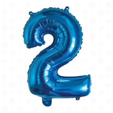 PALLONCINO NUMERO (2) BLU PZ.1