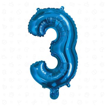 PALLONCINO NUMERO (3) BLU PZ.1