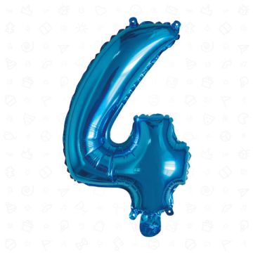 PALLONCINO NUMERO (4) BLU PZ.1