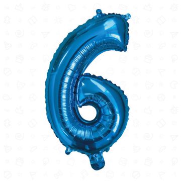 PALLONCINO NUMERO (6) BLU PZ.1