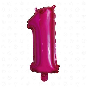 PALLONCINO NUMERO (1) FUCHSIA PZ.1