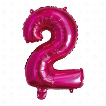 PALLONCINO NUMERO (2) FUCHSIA PZ.1
