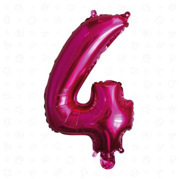 PALLONCINO NUMERO (4) FUCHSIA PZ.1