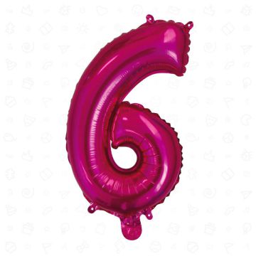 PALLONCINO NUMERO (6) FUCHSIA PZ.1