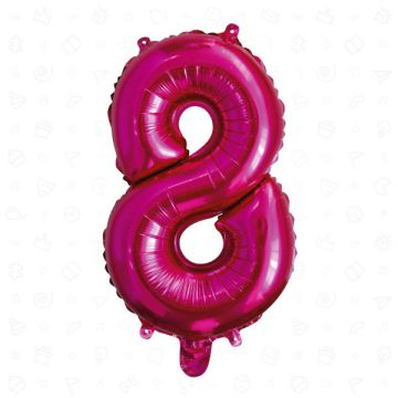 PALLONCINO NUMERO (8) FUCHSIA PZ.1