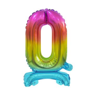 PALLONCINO NUMERO (0) ARCOBALENO PZ.1