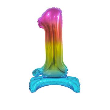 PALLONCINO NUMERO (1) ARCOBALENO PZ.1