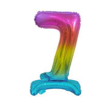 PALLONCINO NUMERO (7) ARCOBALENO PZ.1