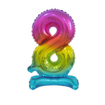 PALLONCINO NUMERO (8) ARCOBALENO PZ.1