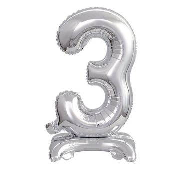 PALLONCINO NUMERO (3) ARGENTO PZ.1