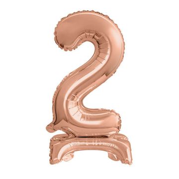 PALLONCINO NUMERO (2) ROSE GOLD PZ.1