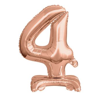 PALLONCINO NUMERO (4) ROSE GOLD PZ.1