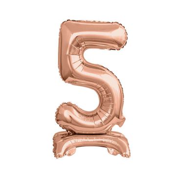 PALLONCINO NUMERO (5) ROSE GOLD PZ.1
