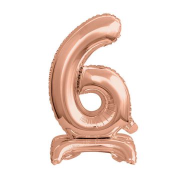 PALLONCINO NUMERO (6) ROSE GOLD PZ.1