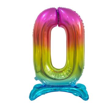 PALLONCINO NUMERO (0) ARCOBALENO PZ.1