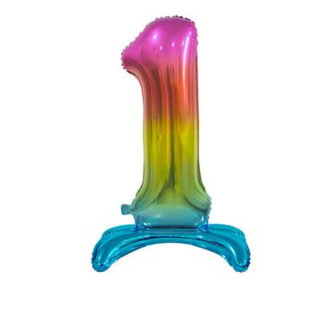PALLONCINO NUMERO (1) ARCOBALENO PZ.1