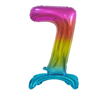 PALLONCINO NUMERO (7) ARCOBALENO PZ.1