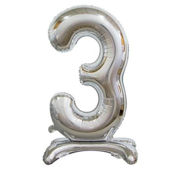 PALLONCINO NUMERO (3) ARGENTO PZ.1