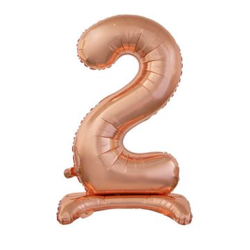 PALLONCINO NUMERO (2) ROSE GOLD PZ.1