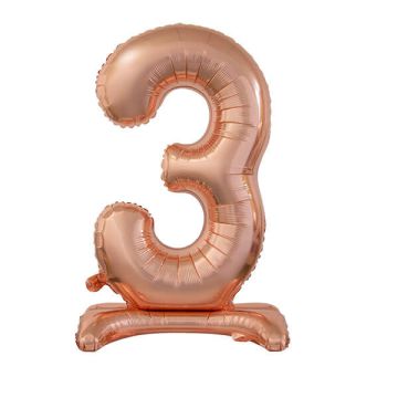 PALLONCINO NUMERO (3) ROSE GOLD PZ.1