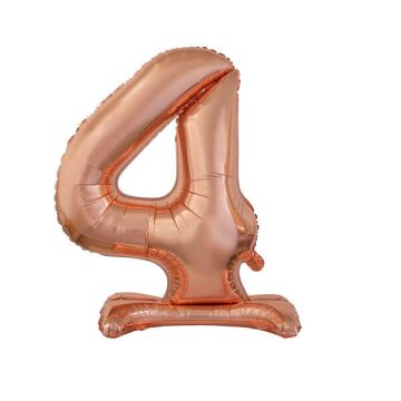PALLONCINO NUMERO (4) ROSE GOLD PZ.1