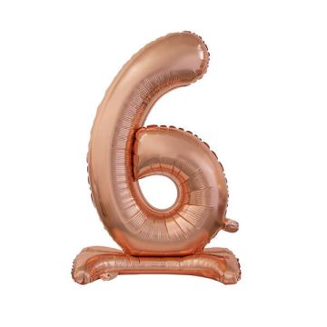 PALLONCINO NUMERO (6) ROSE GOLD PZ.1