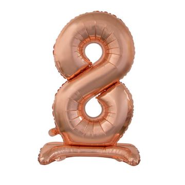 PALLONCINO NUMERO (8) ROSE GOLD PZ.1