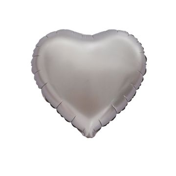 Palloncino Cuore Argento Satinato Pz.1