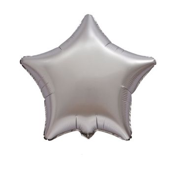 Palloncino Stella Argento Satinato Pz.1