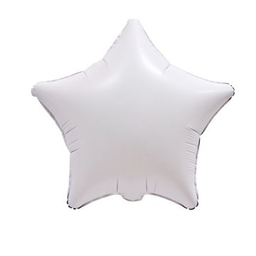 Palloncino Stella Bianca Satinato Pz.1