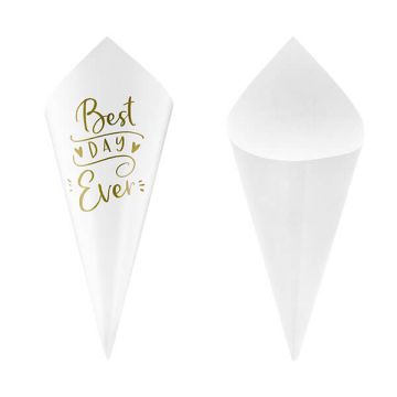 Cono Matrimonio Best Day Ever Pz.10