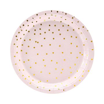 Piattini Rose Gold Pois Pz.6