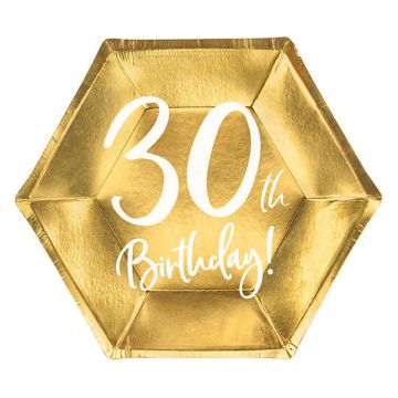 Piatti 30 Anni Oro Pz.6