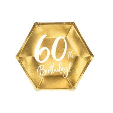 Piatti 60 Anni Oro Pz.6